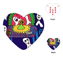 Circus Ghosts Digital Playing Cards Single Design (heart) by snowwhitegirl