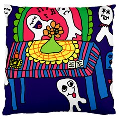 Circus Ghosts Digital Large Cushion Case (one Side) by snowwhitegirl