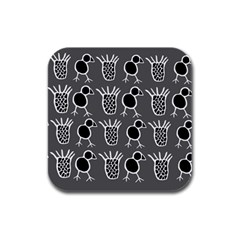 Njhb Vectorized Rubber Square Coaster (4 Pack)  by CHPALTD