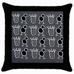 Njhb Vectorized Throw Pillow Case (black)