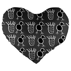 Njhb Vectorized Large 19  Premium Heart Shape Cushions