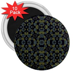 Modern Ornate Stylized Motif Print 3  Magnets (10 Pack)  by dflcprintsclothing