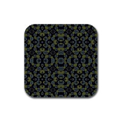 Modern Ornate Stylized Motif Print Rubber Square Coaster (4 Pack)  by dflcprintsclothing