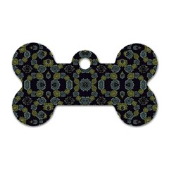 Modern Ornate Stylized Motif Print Dog Tag Bone (two Sides) by dflcprintsclothing