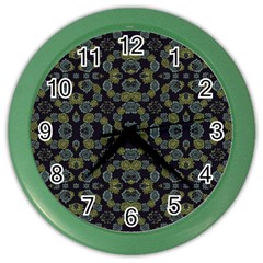 Modern Ornate Stylized Motif Print Color Wall Clock