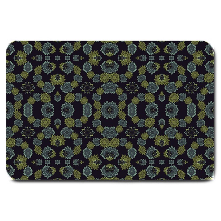 Modern Ornate Stylized Motif Print Large Doormat 