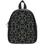 Modern Ornate Stylized Motif Print School Bag (Small) Front