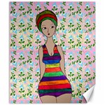 Tan Swimmer Flowerwall Canvas 20  x 24  19.57 x23.15  Canvas - 1