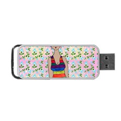 Tan Swimmer Flowerwall Portable Usb Flash (two Sides) by snowwhitegirl