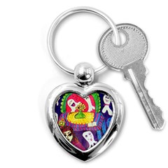 Circus Ghosts Key Chain (heart) by snowwhitegirl