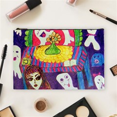 Circus Ghosts Cosmetic Bag (large) by snowwhitegirl