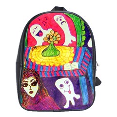 Circus Ghosts School Bag (large) by snowwhitegirl