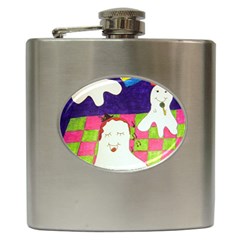 Circus Ghosts Sing Hip Flask (6 Oz) by snowwhitegirl