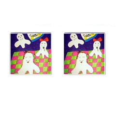 Circus Ghosts Sing Cufflinks (square) by snowwhitegirl