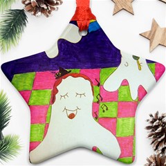 Circus Ghosts Sing Star Ornament (two Sides) by snowwhitegirl