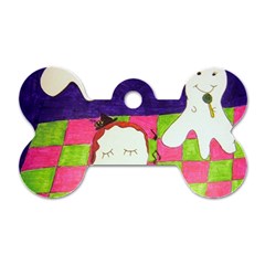 Circus Ghosts Sing Dog Tag Bone (one Side) by snowwhitegirl