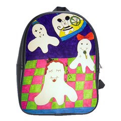 Circus Ghosts Sing School Bag (large) by snowwhitegirl