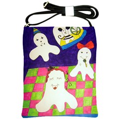 Circus Ghosts Sing Shoulder Sling Bag by snowwhitegirl