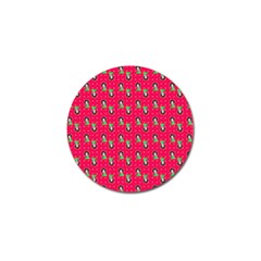 Headphones Girl Pink Red Golf Ball Marker by snowwhitegirl