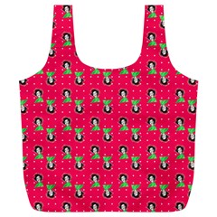 Headphones Girl Pink Red Full Print Recycle Bag (xl) by snowwhitegirl