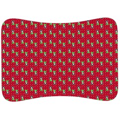 Headphones Girl Red Velour Seat Head Rest Cushion by snowwhitegirl