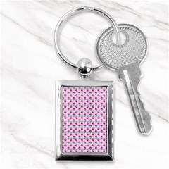 Headphones Girl Pink Key Chain (rectangle) by snowwhitegirl