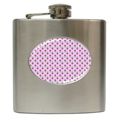 Headphones Girl Pink Hip Flask (6 Oz) by snowwhitegirl