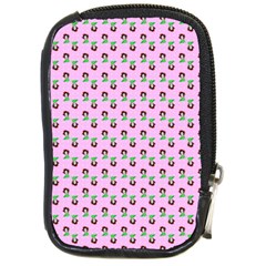 Headphones Girl Pink Compact Camera Leather Case by snowwhitegirl