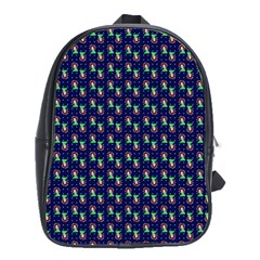 Headphones Girl Blue School Bag (large) by snowwhitegirl