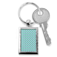 Headphones Girl Aqua Key Chain (rectangle) by snowwhitegirl