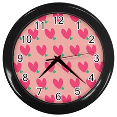 Hearts Wall Clock (black) by tousmignonne25