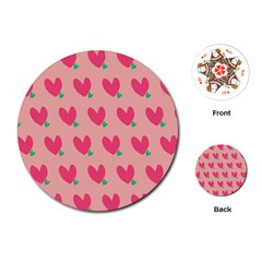 Hearts Playing Cards Single Design (round) by tousmignonne25