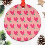 Hearts Round Ornament (Two Sides) Front