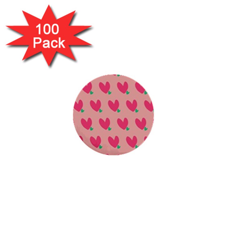 Hearts 1  Mini Buttons (100 pack) 