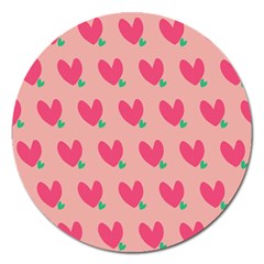 Hearts Magnet 5  (round) by tousmignonne25