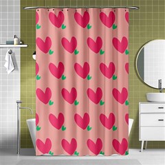 Hearts Shower Curtain 48  X 72  (small) 