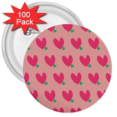 Hearts 3  Buttons (100 Pack)  by tousmignonne25