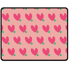 Hearts Double Sided Fleece Blanket (medium)  by tousmignonne25