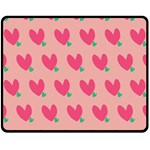 Hearts Double Sided Fleece Blanket (Medium)  58.8 x47.4  Blanket Back