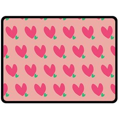 Hearts Double Sided Fleece Blanket (large)  by tousmignonne25