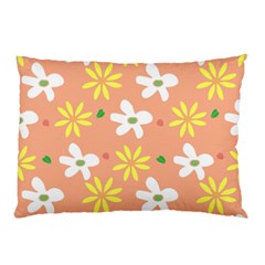 Beige Flowers W No Red Flower Pillow Case (two Sides)