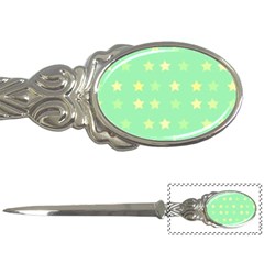 Stars Green Letter Opener