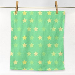 Stars Green Face Towel by tousmignonne25