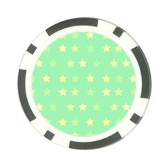 Stars Green Poker Chip Card Guard by tousmignonne25