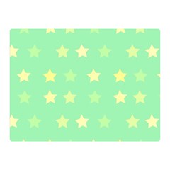 Stars Green Double Sided Flano Blanket (mini)  by tousmignonne25