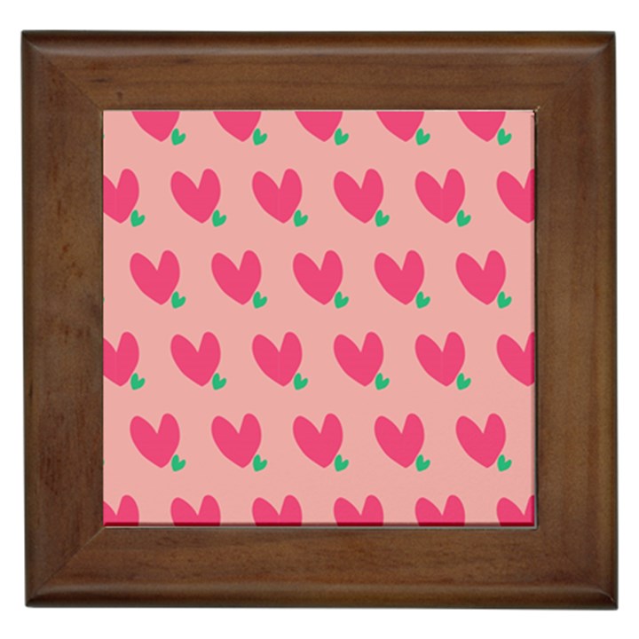 Hearts Framed Tile