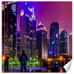 Lujiazui District Nigth Scene, Shanghai China Canvas 12  X 12  by dflcprintsclothing