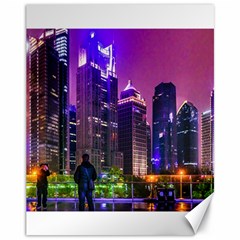 Lujiazui District Nigth Scene, Shanghai China Canvas 11  X 14  by dflcprintsclothing