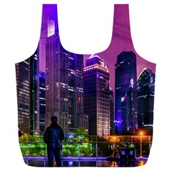 Lujiazui District Nigth Scene, Shanghai China Full Print Recycle Bag (xxl) by dflcprintsclothing