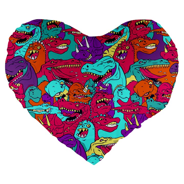 Dinos Large 19  Premium Heart Shape Cushions